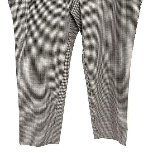 J. Jill Premium Bi-Stretch Pants Size 10 Houndstooth Cropped Black White Pull On - Picture 5 of 11
